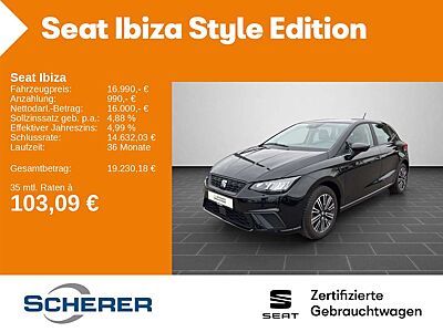 SEAT Ibiza 1.0 TSI Style Edition KLIMA SHZ CARPLAY