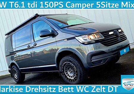 VW T6 Kombi Volkswagen 5 Sitze Mixto Camper WC Bett Drehsitz T6.1 Camper
