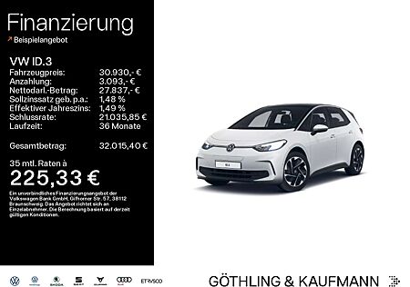 VW ID.3 Volkswagen Pro *NAVI*KAM*SHZ*18Zoll*ACC*Komfortpaket*