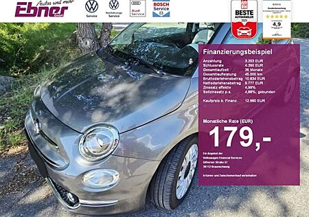 Fiat 500C LOUNGE 1.2 VERDECK ROT KLIMA+GRA+NAVI-APP+PDC+15 A