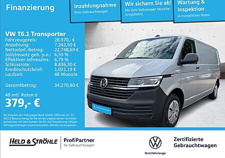 VW T6 Transporter Volkswagen T6.1 Transporter T6.1 Kasten lang 2.0 TDI DSG LED NAV PDC FLÜGEL
