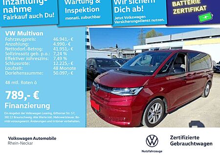 VW T7 Multivan Volkswagen T1.4 Multivan TSI Life eHybrid AHK Matr
