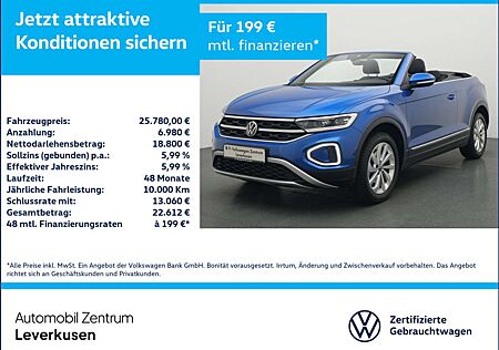 VW T-Roc Volkswagen Cabrio Style NAVI VIRT AHK ACC KAM APP