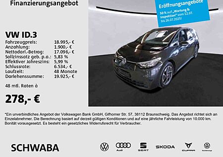 VW ID.3 Volkswagen Pro *Wärmep.*ACC*AHK*LED*LANE*NAVI*8-fach*