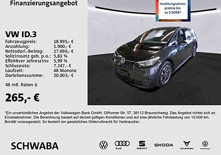 VW ID.3 Volkswagen Pro *Wärmep.*ACC*AHK*LED*LANE*NAVI*8-fach*