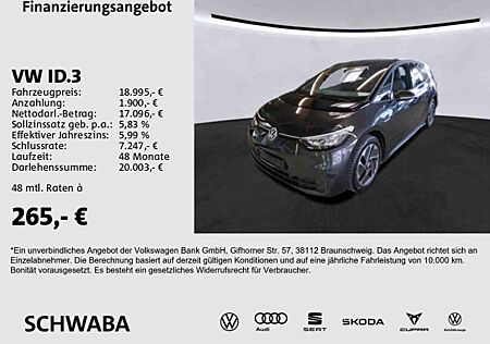 VW ID.3 Volkswagen Pro *Wärmep.*ACC*AHK*LED*LANE*NAVI*8-fach*