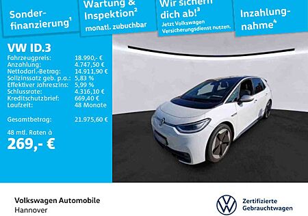 VW ID.3 Volkswagen Pro Performance 1st Max Navi LED Pano Kamer