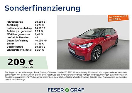 VW ID.3 Volkswagen Pro 107kW 58 kWh Kamera Matrix LED Navi