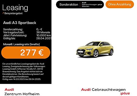 Audi A3 40 TFSIe S line S tro*LED*Virtual*N