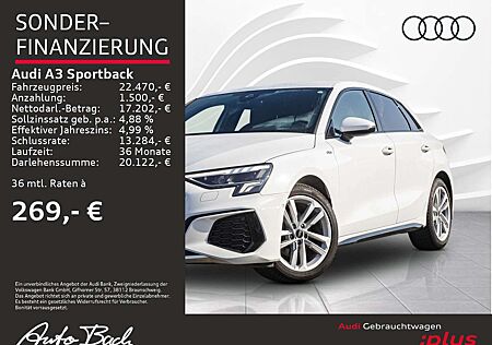 Audi A3 S line 30TDI Navi LED virtual GRA E