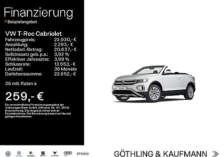 VW T-Roc Volkswagen Style 1.0 TSI 81kW 6-Gang*NAVI*K