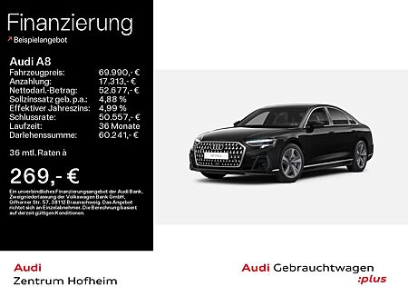 Audi A8 60 TFSIe qu S line tip*B&O*HUD*Nachsicht*HD M