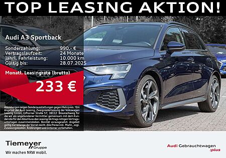 Audi A3 30 TFSI S tronic S LINE LM18 AHK NA