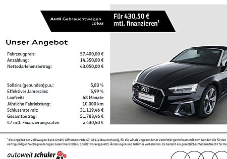 Audi A5 Cabriolet 40 2.0 TDI quattro S-line AHK ACC HUD R