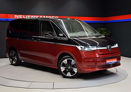 VW T7 Multivan Volkswagen BiCol. rot/schwarz Pano HuD ACC AHK
