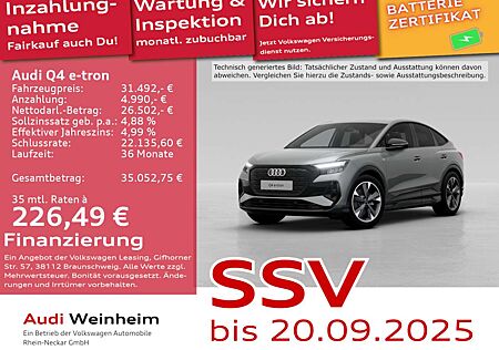 Audi Q4 e-tron Sportback 35 Black Paket S-Line LED uv
