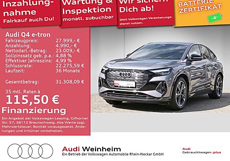 Audi Q4 e-tron Sportback 35 Black Paket S-Line LED uv