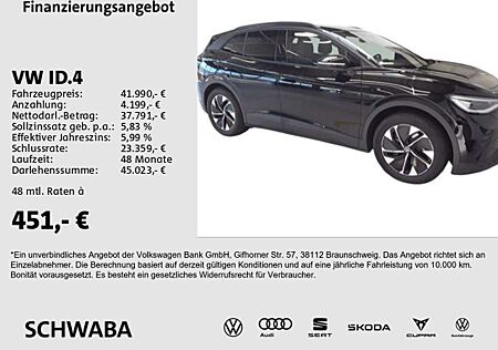 VW ID.4 Volkswagen Pro Batt-Kap 82 kW/h Wärmep.*LED*AHK*8-fach