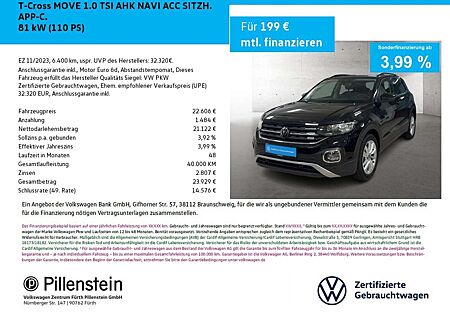VW T-Cross Volkswagen MOVE 1.0 TSI AHK NAVI ACC SITZH. APP-C.