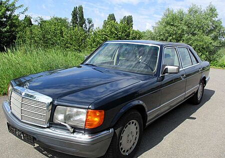 Mercedes-Benz 560 SEL,1.Hd,dkl.blau904,Leder beige,7000E Service NEU
