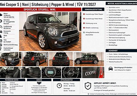 MINI Cooper S 1.6 COOPER S NAVI/SHZ/SPORTPAKET/TÜV 11/27