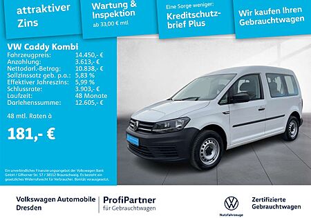 VW Caddy Volkswagen 2,0 TDI KLIMA AHZV FSE FLÜGELTÜREN