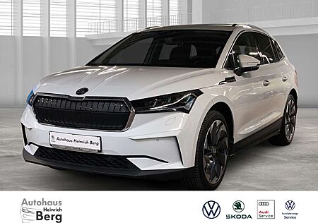 Skoda Enyaq 80 AHK Navi Leder Wärmepumpe Memory Sitze LED Kurv