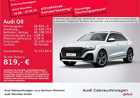 Audi Q8 55 TFSI qu. S line Pano/AHK/21"Zoll/Luftfed