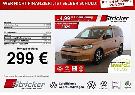 VW Caddy Volkswagen Kombi Goal 2.0TDI 299,-ohne Anzahlung Navi ACC Si