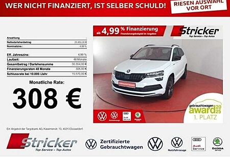 Skoda Karoq Sportline 1.5TSI DSG 308,-ohne Anzahlung Pano Can