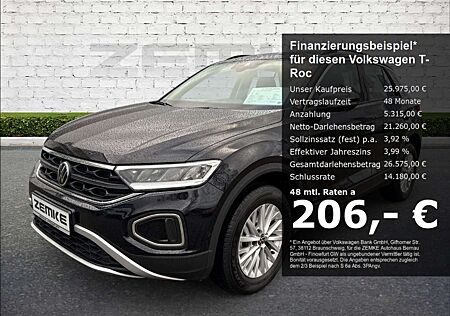 VW T-Roc Volkswagen 1.0 TSI 3,99% Life StandHZG Navi digitales Cockpit