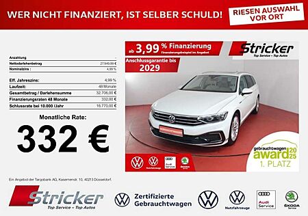 VW Passat Variant Volkswagen GTE 1.4TSI 332,-ohne Anzahlung AHK Standh. Pano