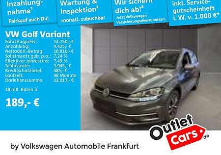 VW Golf Variant Volkswagen Golf VII Variant 1.0 TSI United Navi FrontAssist