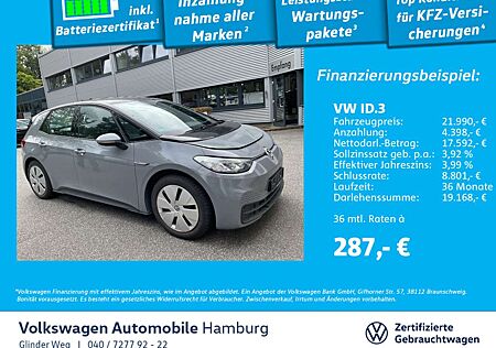 VW ID.3 Volkswagen Pro DSG AppConnect Einparkhilfe Navi
