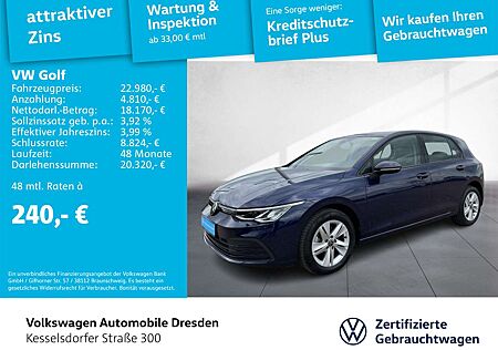 VW Golf Volkswagen VIII 1.0 TSI DSG Life Navi LED