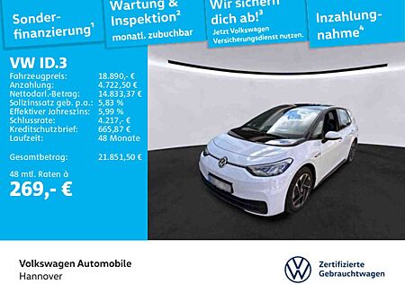 VW ID.3 Volkswagen Pro Performance Life Navi LED WP SHZ ACC DA