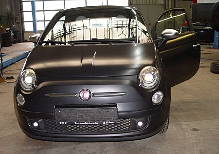 Fiat 500 Black Jack, mattschwarz + Xenon + Soundsystem