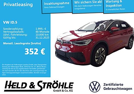 VW ID.5 Volkswagen Pro 210kW AHK MATRIX 360°KAM WÄPU E-KLAPPE
