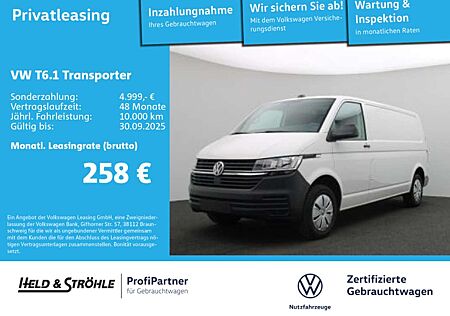 VW T6 Transporter Volkswagen T6.1 Transporter T6.1 Kasten LANG 2.0 TDI AHK NAV PDC KAM SHZ APP