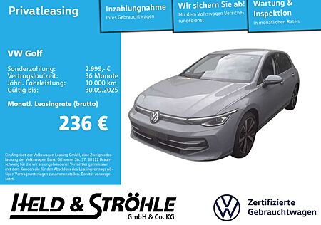 VW Golf Volkswagen 8 STYLE 1.5 eTSI DSG LED+ 18" AHK KAM ERGO