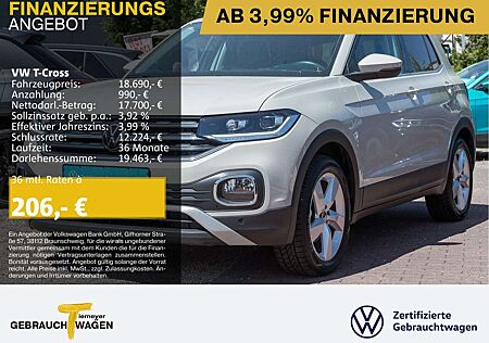 VW T-Cross Volkswagen 1.0 TSI STYLE LED SITZH APP-CONNECT LM17