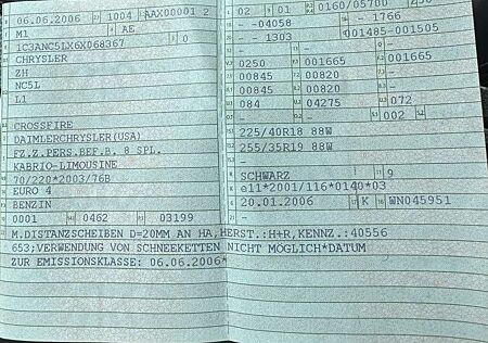 Chrysler Crossfire Basis