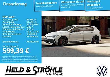 VW Golf GTI Volkswagen Golf 8 GTI 2.0 TSI DSG 195 KW BLACK LED+ 19"