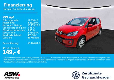 VW Up Volkswagen ! move ! 1.0 MPI Klimaauto GRA SHZ PDC RFK