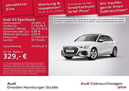 Audi A3 40 TFSI e S line LED Navi Pano