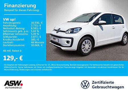 VW Up Volkswagen ! eco ! 1.0 SRE BlueMotion Klima RFK PDC SHZ