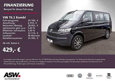 VW T6 Transporter Volkswagen T6.1 Kombi 2.0 TDI DSG 9-Sitzer App-Connect AHK