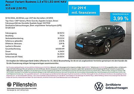VW Passat Variant Volkswagen Business 1.5 eTSI LED AHK NAV ACC