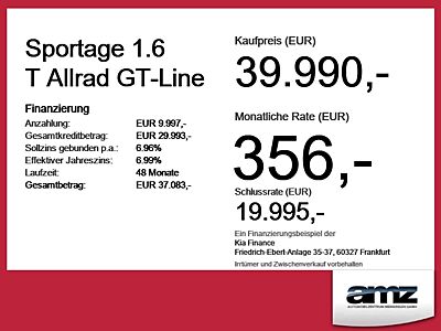 Kia Sportage 1.6 T Allrad GT-Line AHK+Navi+Leder+4xSHZ