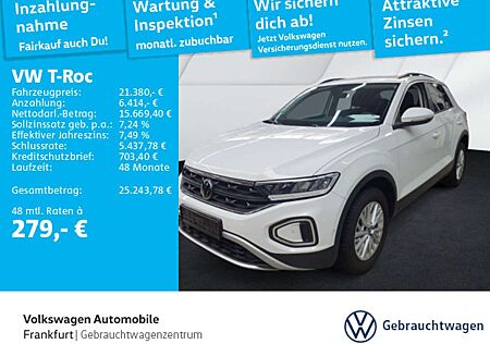 VW T-Roc Volkswagen 1.0 TSI Life Spurhalteassistent LED Heckle